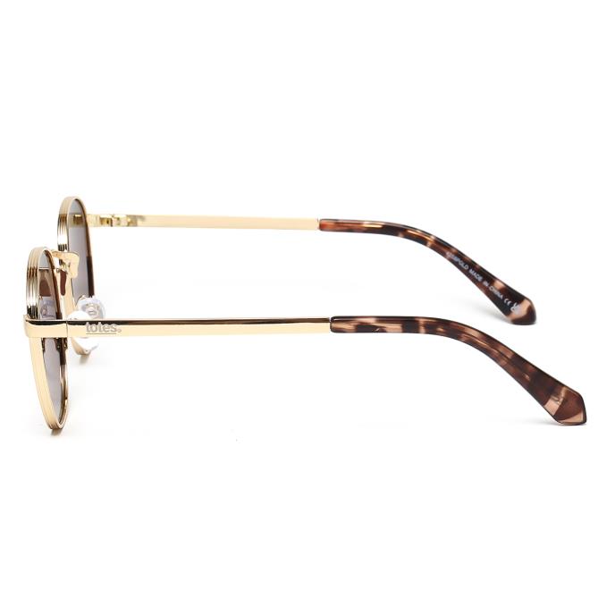 totes® Ladies Round Polarised Sunglasses Gold Extra Image 2